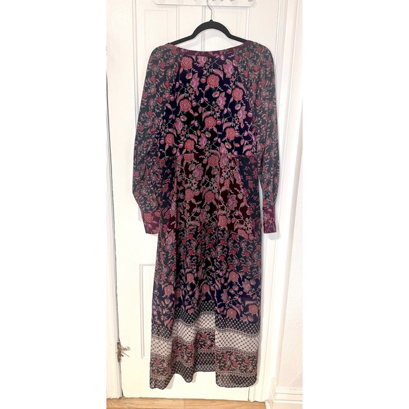 Cabi Multicolor Paisley Boho Long Sleeve Maxi Dress, Size Large - Picture 7 of 9